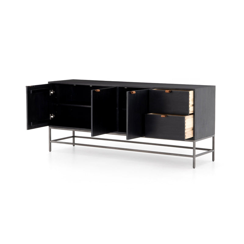 Trey Sideboard Black Wash Poplar - Grove Collective