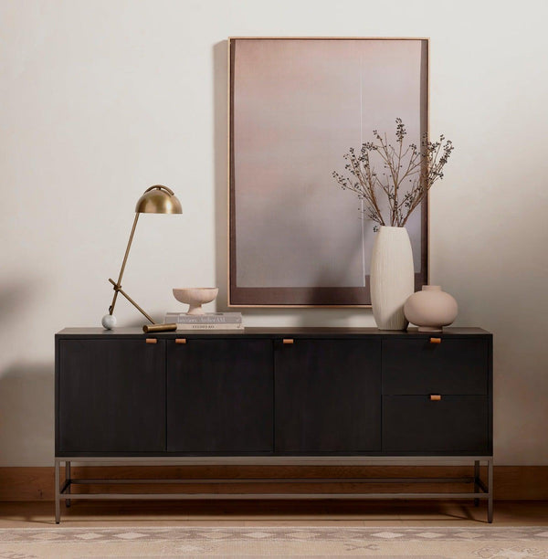 Trey Sideboard Black Wash Poplar - Grove Collective