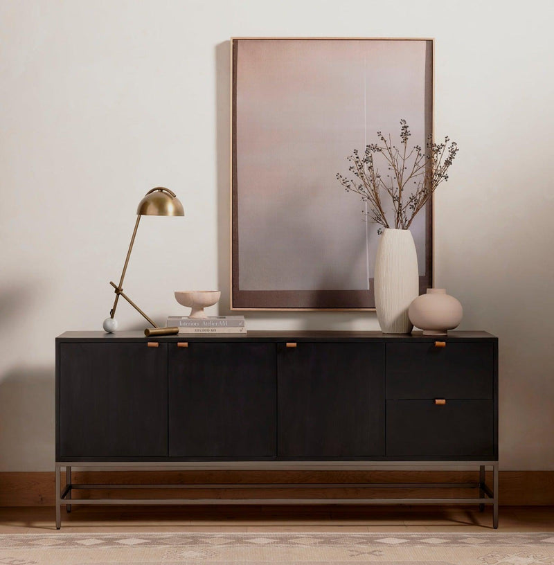 Trey Sideboard Black Wash Poplar - Grove Collective