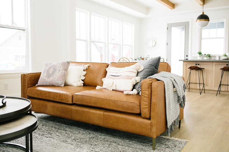 Emery Butterscotch Leather Sofa - Grove Collective