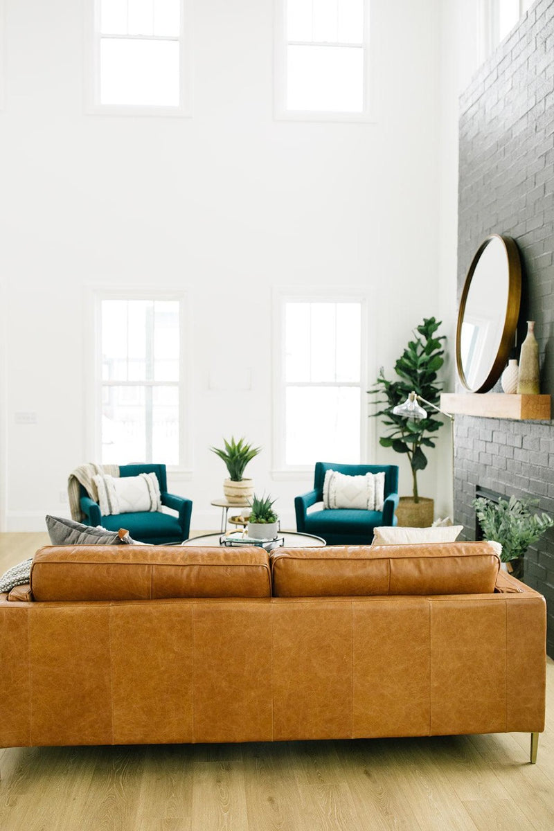 Emery Butterscotch Leather Sofa - Grove Collective