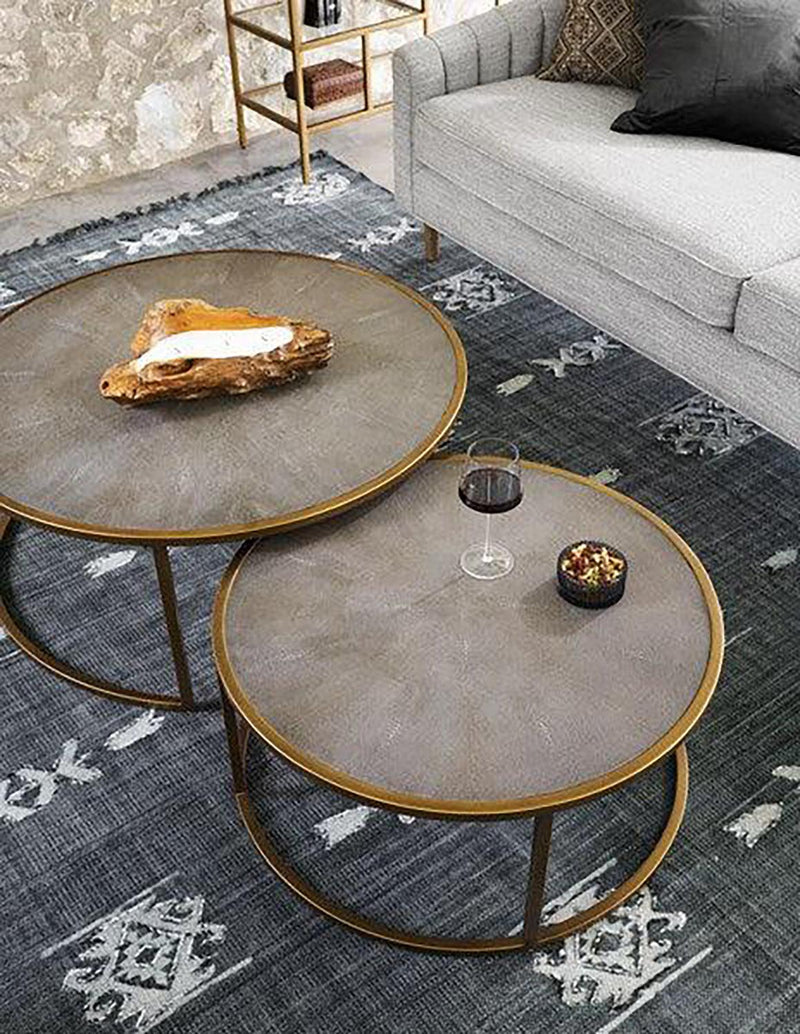 Shagreen Nesting Coffee Table - Grove Collective