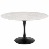 Liz Black Round Dining Table - Grove Collective