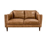 Ava Italian Leather Loveseat - Grove Collective