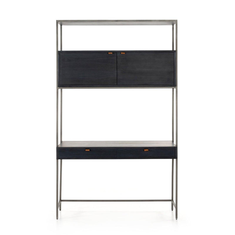 Trey Modular Wall Desk Black Wash Poplar - Grove Collective