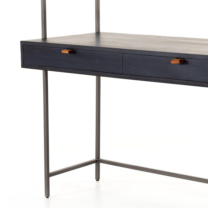 Trey Modular Wall Desk Black Wash Poplar - Grove Collective