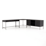 Trey Desk System Black Wash Poplar - Grove Collective