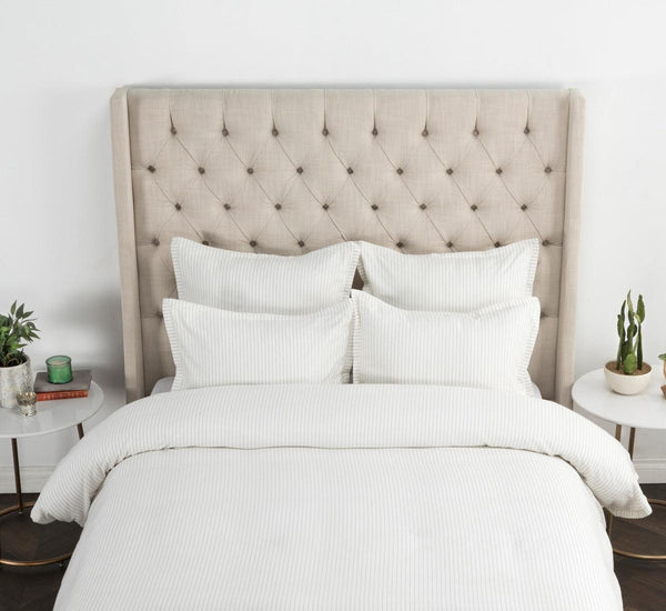 Karina Ivory Gray Bedding - Grove Collective